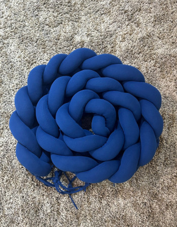 Tour de lit tressé - Bleu Foncé