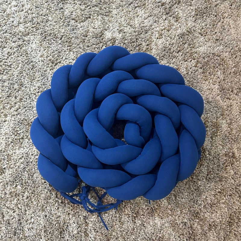 Tour de lit tressé - Bleu Foncé