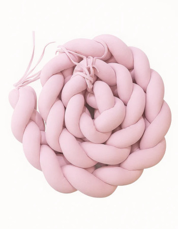 Tour de lit tressé - Rose Clair