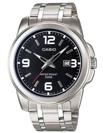 Casio – Cadran noir – Bracelet en acier inoxydable – MTP-1314D-1AVDF