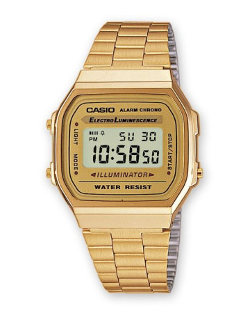 Casio – Montre -Vintage – bracelet en acier inoxydable Doré – A168WG-9WDF Casio – Montre -Vintage – bracelet en acier inoxydable Doré – A168WG-9WDF
