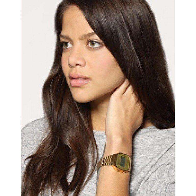 Casio – Montre -Vintage – bracelet en acier inoxydable Doré – A168WG-9WDF