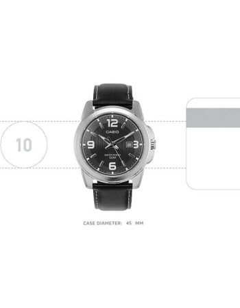 Casio – Montre pour Homme à mouvement Quartz – Bracelet en cuir noir – MTP-1314L-8A Casio – Montre pour Homme à mouvement Quartz – Bracelet en cuir noir – MTP-1314L-8A
