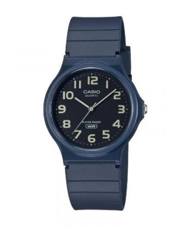 Casio – Bleu – Cadran noir – Classique en silicone – Étanche « Unisexe » – MQ-24UC-2BDF