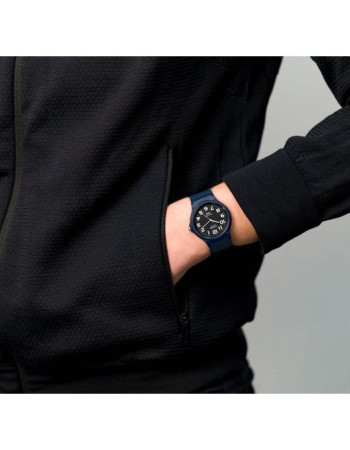 Casio – Bleu – Cadran noir – Classique en silicone – Étanche « Unisexe » – MQ-24UC-2BDF