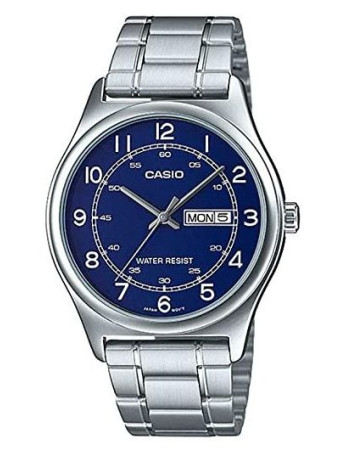 Casio – Homme – Cadran bleu – Dateur « jour/mois » – Acier inoxydable – MTP-V006D-2BUDF