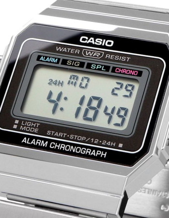 Casio – SUPER SLIM CASE – Vintage Collection – Bracelet en acier – A700W-1ADF