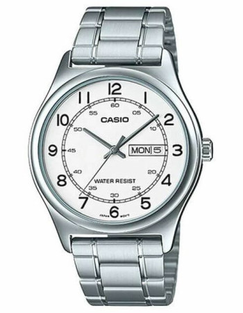 Casio – Homme – Cadran blanc – Dateur « mois/jour » – Acier inoxydable – MTP-V006D-7B2UDF
