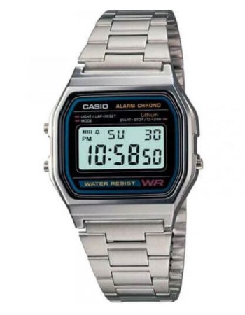 Casio – Vintage Collection – Numérique – Bracelet en acier inoxydable – A158WA-1DF