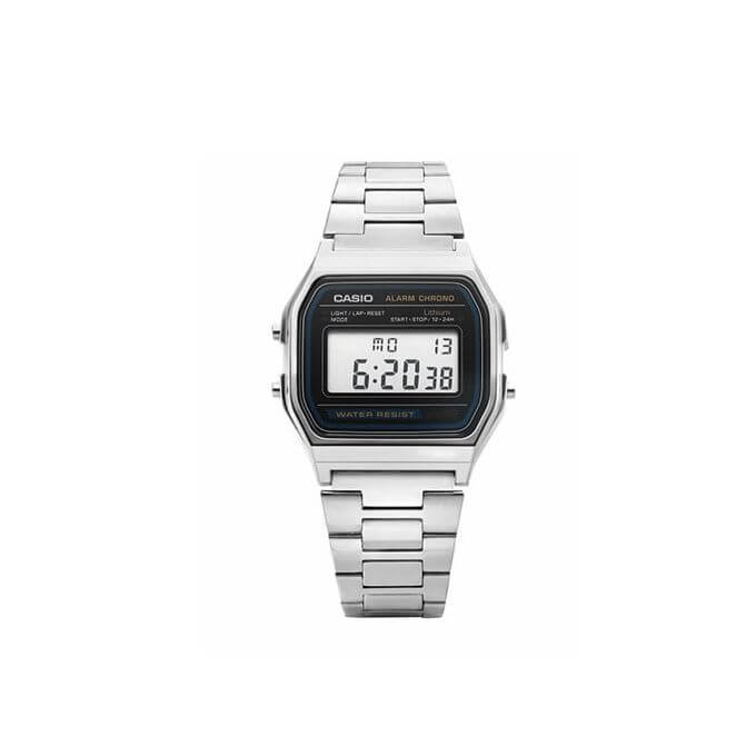 Casio – Vintage Collection – Numérique – Bracelet en acier inoxydable – A158WA-1DF