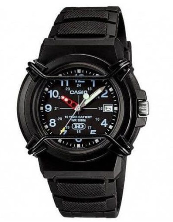 Casio – Cadran noir – Avec dateur sur 3h – Bracelet en silicone noir – HDA-600B-1BVDF