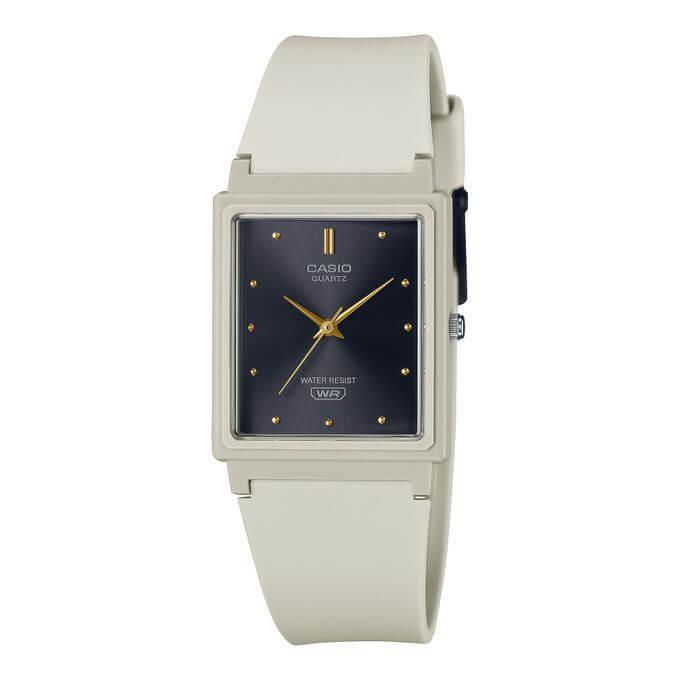Casio – Obtenez une montre analogique légère de couleur blanche – Bracelet en résine – MQ-38UC-8ADF