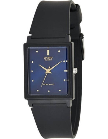 Casio – Cadran bleu – Rectangulaire classique – Étanche & bracelet en résine – MQ-38-2A