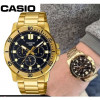Casio – Montre homme bracelet en acier inoxydable dorée – MTP-VD300G-1EUDF