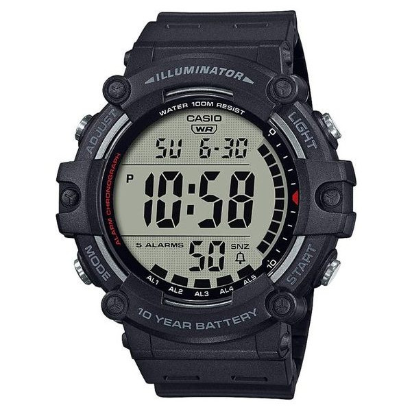 Casio – Digitale – 5 alarmes quotidiennes – Étanche à 100 mètres – AE-1500WH-1AVDF