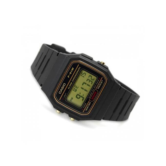 Casio – Digital pour homme – Bracelet en caoutchouc – F-91WG-9QDF