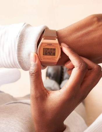 Casio – Bronze – Digitale – Bracelet en maille bronze inoxydable – B640WMR-5ADF