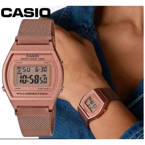 Casio – Bronze – Digitale – Bracelet en maille bronze inoxydable – B640WMR-5ADF