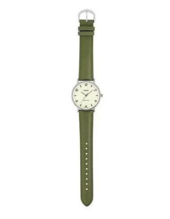 Casio – Montre classique en bracelet cuir vert pour hommes – Index chiffres facile – MTP-VT03L-7B Casio – Montre classique en bracelet cuir vert pour hommes – Index chiffres facile – MTP-VT03L-7B
