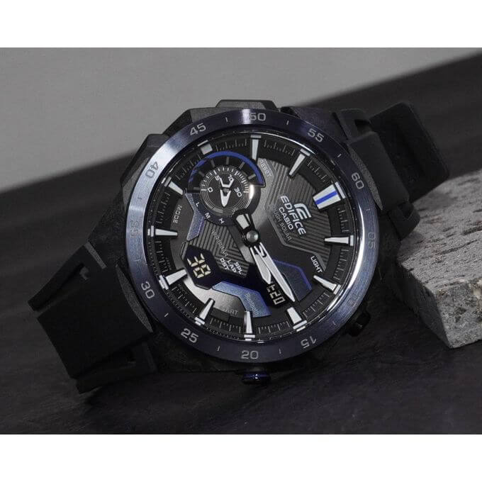 Casio – Synchronisation avec votre smartphone via Bluetooth® – Solaire – Bracelet en résine noir – BCE-2200PB-1A