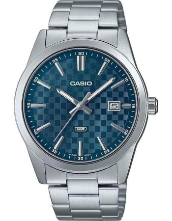 Casio – Montre fond bleu avec dateur pour hommes – Bracelet en acier inoxydable – MTP-VD03D-2A2 Casio – Montre fond bleu avec dateur pour hommes – Bracelet en acier inoxydable – MTP-VD03D-2A2