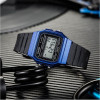 Casio – Digital bleu – Bracelet en résine noir – Étanche – Alarme & Chronographe – F-91WM-2ADF