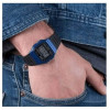 Casio – Digital bleu – Bracelet en résine noir – Étanche – Alarme & Chronographe – F-91WM-2ADF