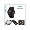 Casio – Bracelet en silicone noir – Avec dateur jour/mois – Étanche 100 m – MRW-200H-1EVDF