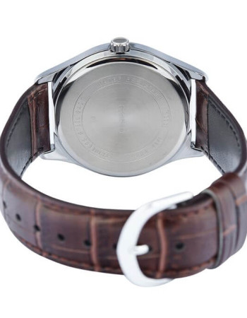 Casio – Cadran blanc – Bracelet cuir marron – MTP-VD01L-7CV