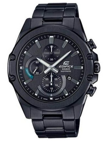 Casio – Noir – Tout en acier inoxydable – Verre saphir anti-rayure – Édifice Collection – EFR-S567DC-1AV