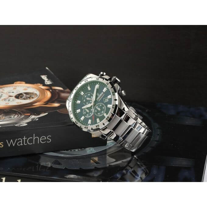 Festina – Sophistiquée pour un look tendance – Cadran vert – Bracelet en acier inoxydable – F20463/3