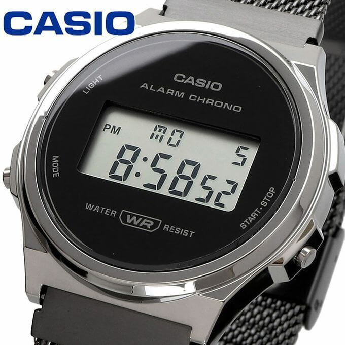Casio – Unisexe – Vintage Collection – Bracelet en mailles milanaise – A171WEMB-1ADF