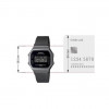 Casio – Bracelet en mailles milanaise noir – Numérique cadran noir – A168WEMB-1BDF