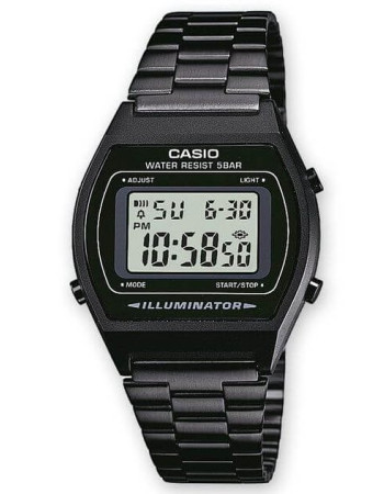 Casio – Montre unisexe digitale – Bracelet en acier inoxydable noir – B640WB-1ADF