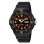 Casio – Montre pour hommes chiffres orange – Bracelet en silicone noir – MRW-200H-4BV