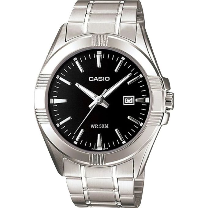 Casio – Cadran noir avec dateur – Aiguilles fluorescentes – MTP-1308D-1AVDF