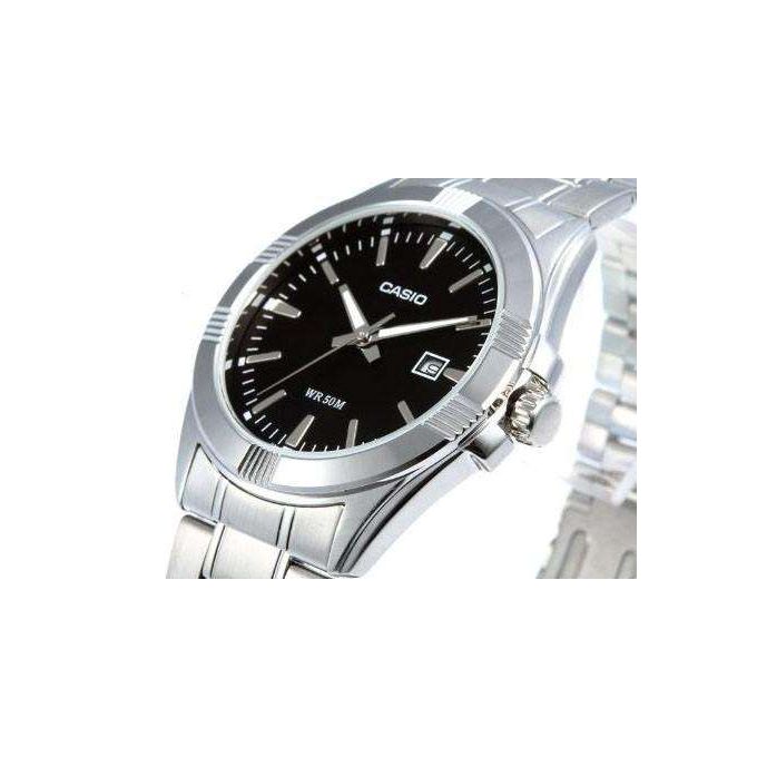 Casio – Cadran noir avec dateur – Aiguilles fluorescentes – MTP-1308D-1AVDF