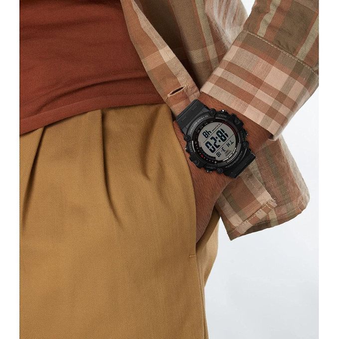 Casio – Bracelet extra long pour les grosses poignets – AE-1500WHX-1AVDF – Digitale