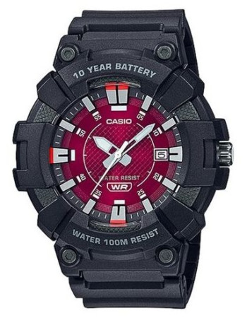 Casio – En silicone – Cadran couleur grenat – Sport – MW-610H-4AVDF