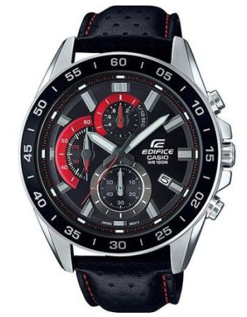 Casio – Bracelet cuir noir – Collection Edifice – Chronographe – EFV-550L-1AVUDF