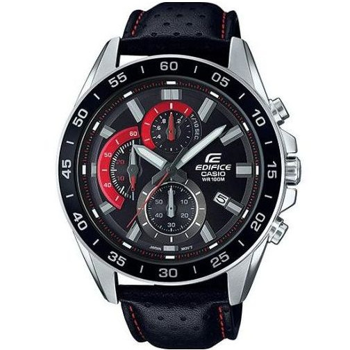 Casio – Bracelet cuir noir – Collection Edifice – Chronographe – EFV-550L-1AVUDF