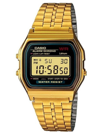 Casio – Cadran carré – Vintage Collection – Doré – Bracelet en acier inoxydable – A159WGEA-1DF