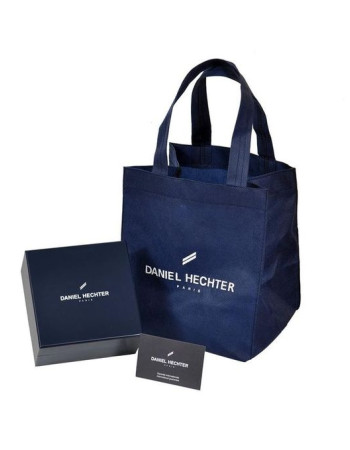 Daniel Hechter homme – Cadran blanc – Boîtier bronze – Bracelet en cuir marron – DHH020/2BU