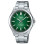 Casio – Montre pour hommes – Solaire & verre saphir inrayable – Fond vert – Tout en acier inoxydable – MTS-RS100D-3AVDF