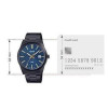 Casio – Noir – Tout en acier inoxydable – Cadran bleu – Avec dateur – MTP-VD03B-2AUDF