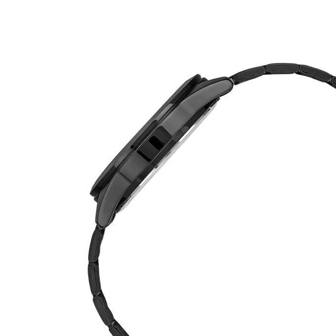 Casio – Noir – Tout en acier inoxydable – Cadran bleu – Avec dateur – MTP-VD03B-2AUDF