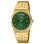 Casio – Belle montre classique dorée et fond vert pour hommes – Bracelet en acier inoxydable avec dateur jours/mois – MTP-B146G-3AV