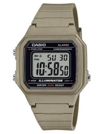 Casio – Montre digitale au bracelet en résine vert – Étanche 50 m – W-217H-5AV Casio – Montre digitale au bracelet en résine vert – Étanche 50 m – W-217H-5AV
