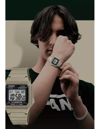 Casio – Montre digitale au bracelet en résine vert – Étanche 50 m – W-217H-5AV Casio – Montre digitale au bracelet en résine vert – Étanche 50 m – W-217H-5AV