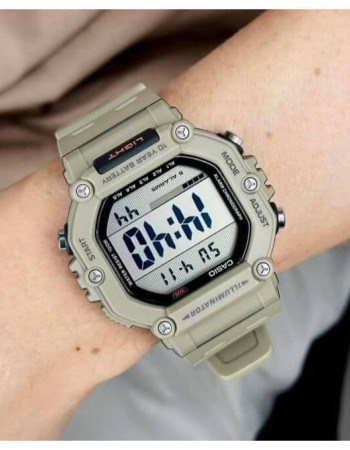 Casio – Montre sport pour hommes pratique et robuste – Vert – Autonomie pile 10 ans – Étanche 100 m – AE-1600H-5AVDF